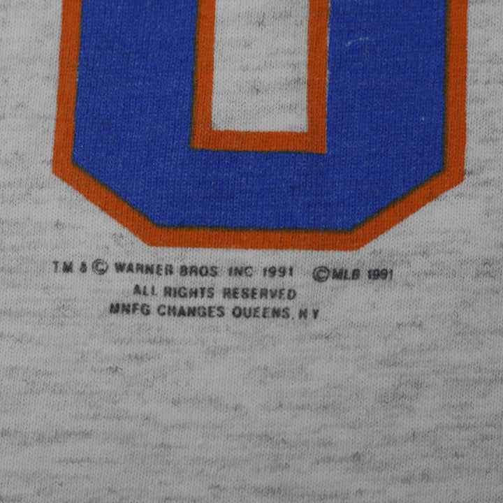 Vintage 1991 New York Mets Looney Tunes Graphic T-Shirt Large Changes Tag