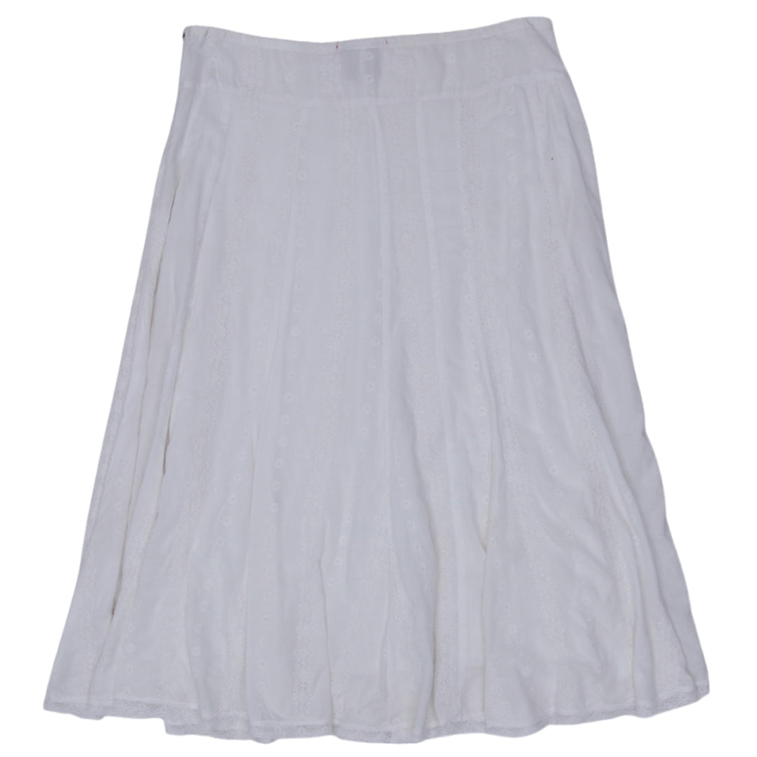Y2K White Embroidered Maxi Skirt - Fashion Rerun Vintage Migration_Skirt