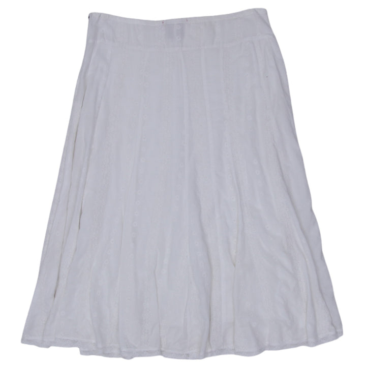 Y2K White Embroidered Maxi Skirt - Fashion Rerun Vintage Migration_Skirt