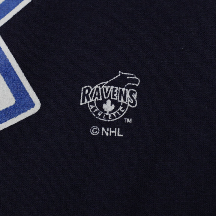 Vintage Mens Ravens Athletic Sweatshirt Navy NHL Graphic M | Migration_Sweatshirt - Detail View | Fashion Rerun