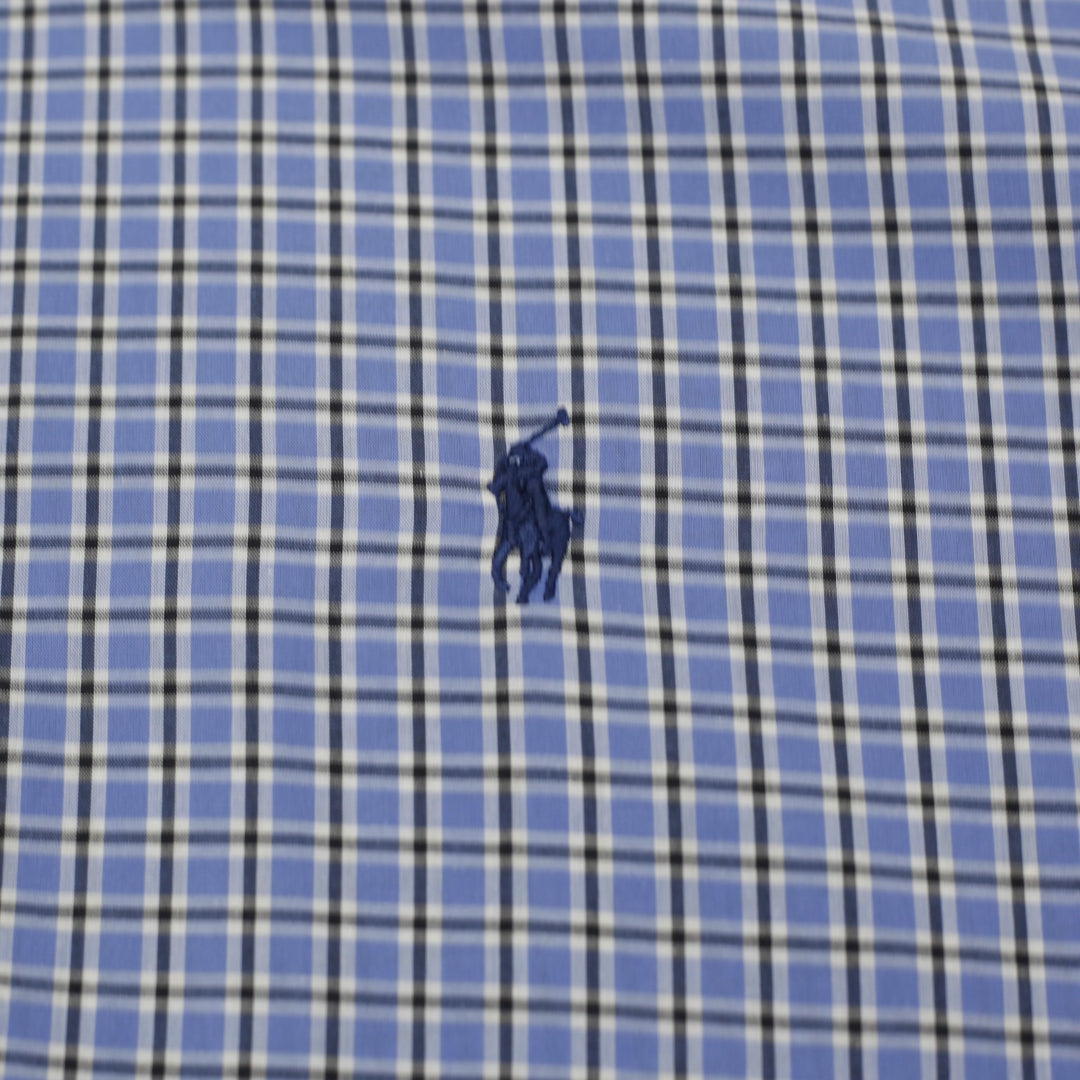 Mens Ralph Lauren Blake Short Sleeve Plaid Button Down Shirt Size M