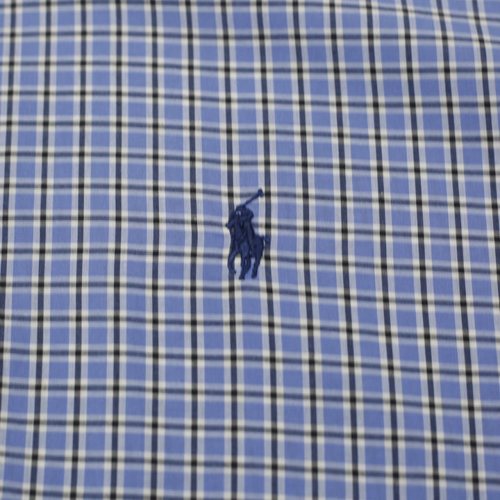 Mens Ralph Lauren Blake Short Sleeve Plaid Button Down Shirt Size M