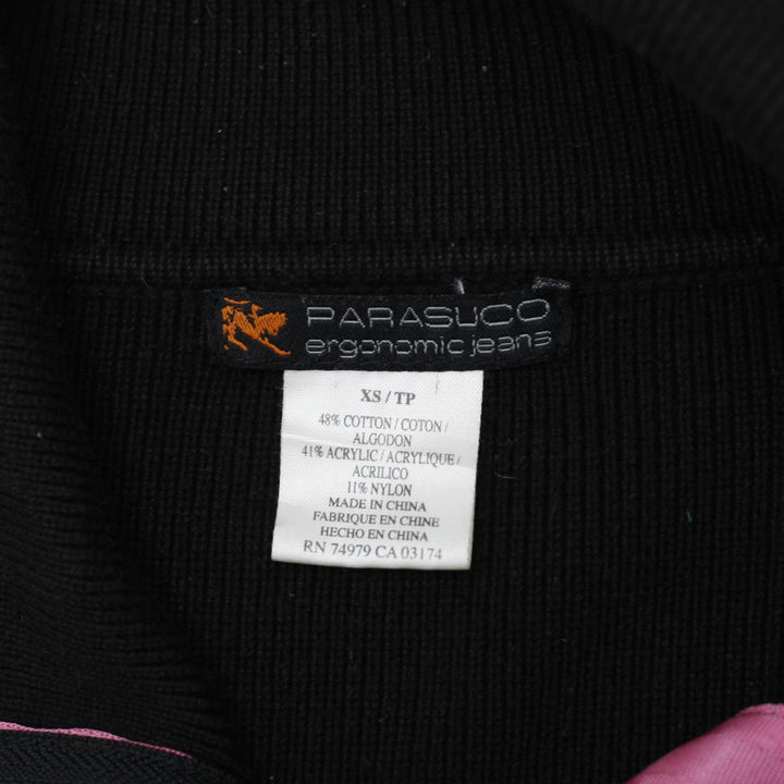 Y2K Ladies Parasuco Black Full-Zip Ergonomic Sport Jacket Size XS