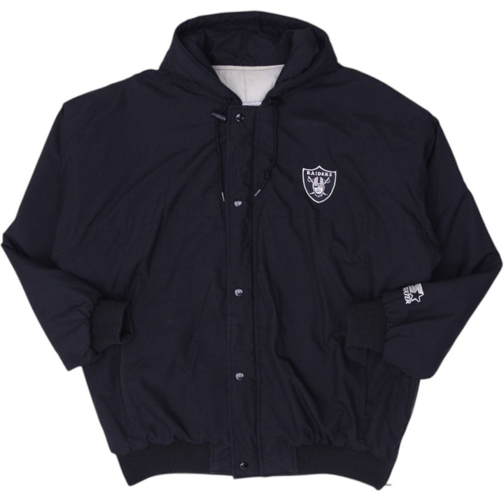 Vintage NFL Oakland Raiders Starter Hoodie Zipper Black Jacket L | Migration_Jackets | Fashion Rerun