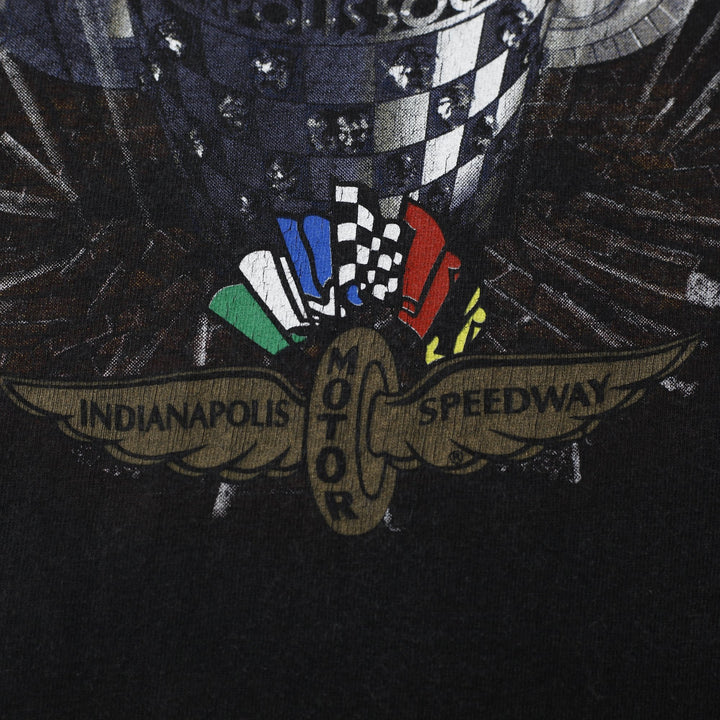 Vintage Logo Athletic Indy 500 T-Shirt  Black Indianapolis Motor Speedway 2XL