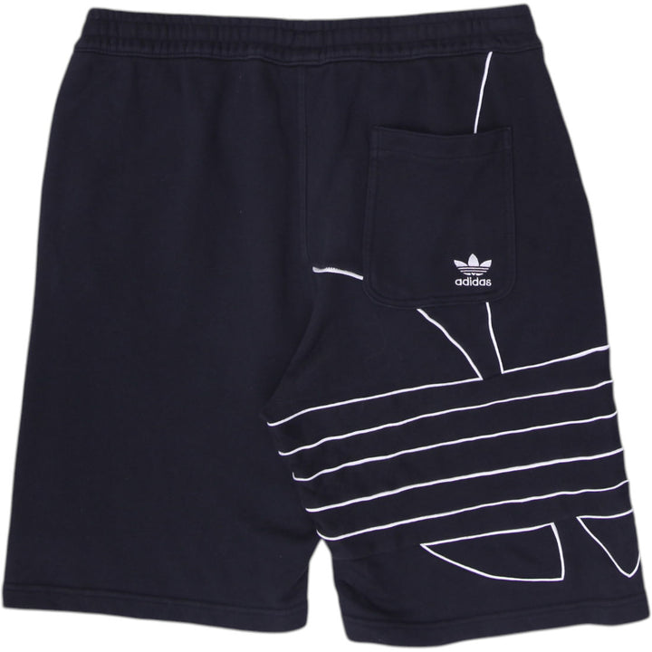 Mens Adidas Originals Big Trefoil Outline Sweat Shorts Black GE0821 Size L