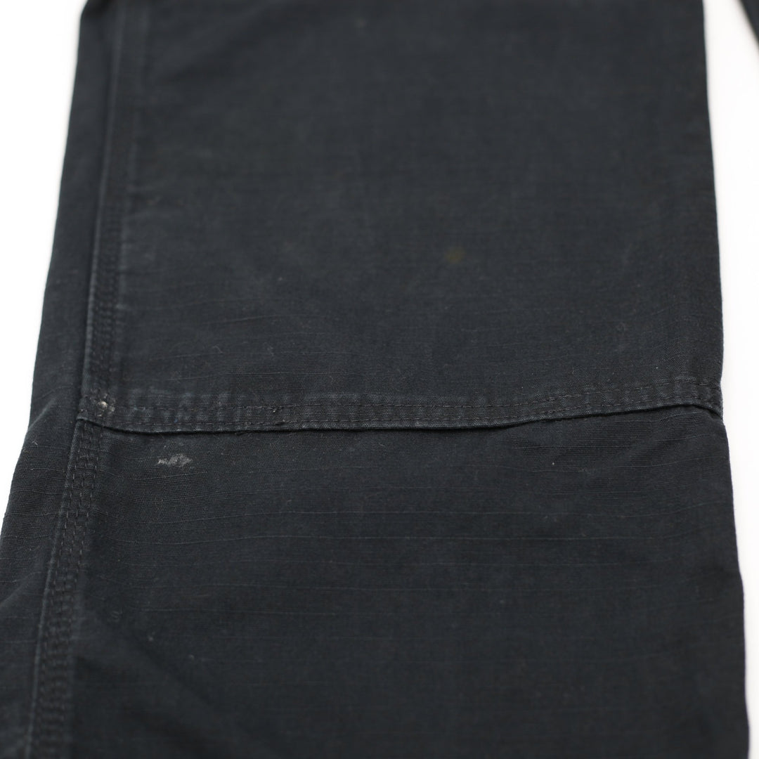 Mens Carhartt Black Canvas Loose Fit Utility Cargo Workwear Pants Size 36x32