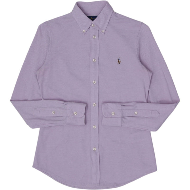 Ladies Ralph Lauren Knit Oxford Button Down Shirt Size M
