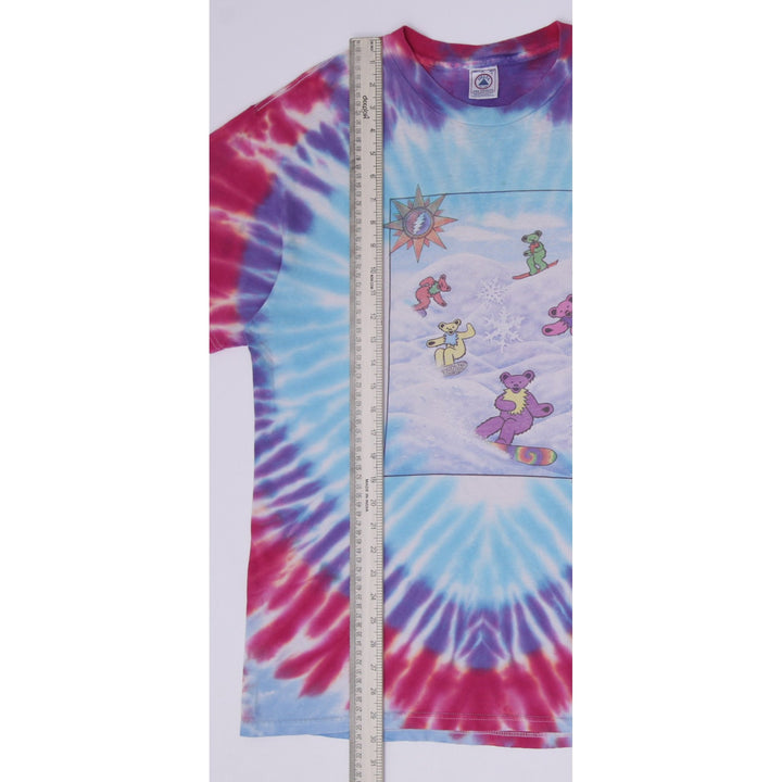 Vintage 90s Grateful Dead Snowboarding Bears Tie Dye T-Shirt Size L