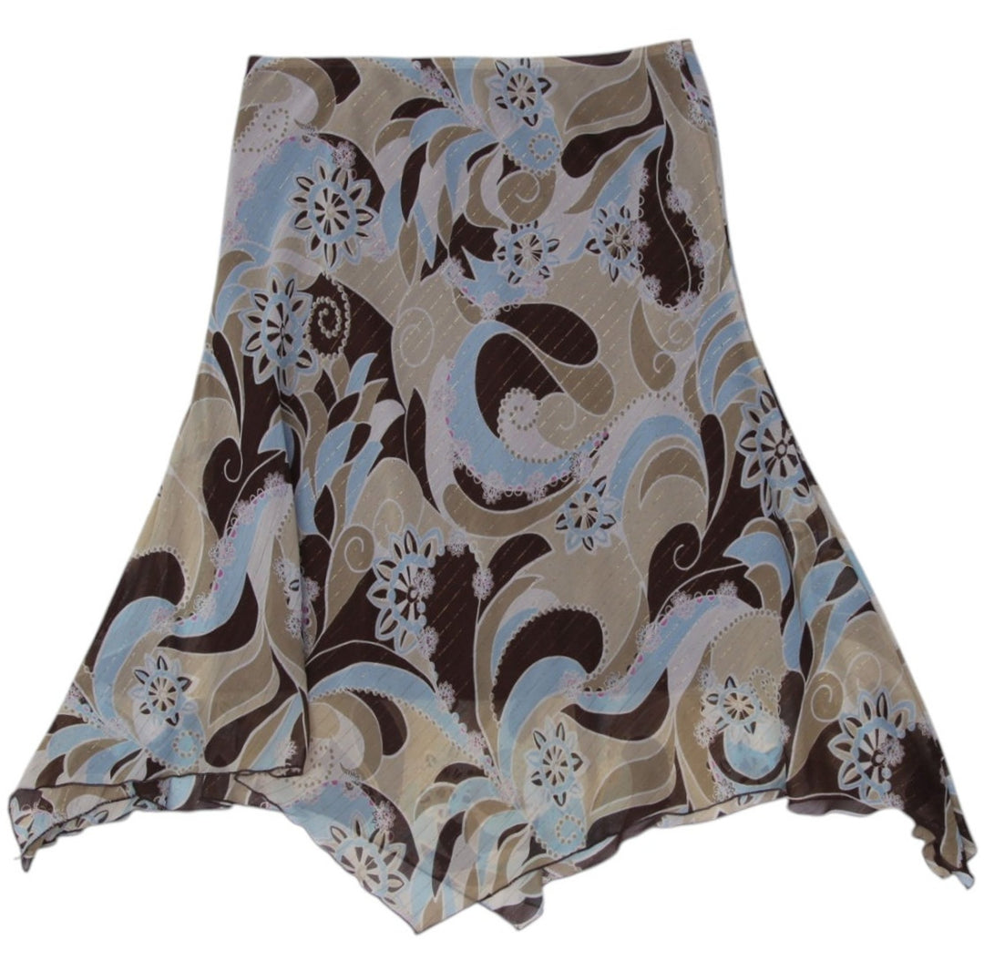 Y2K Ladies Chiffon Printed Flared Skirt