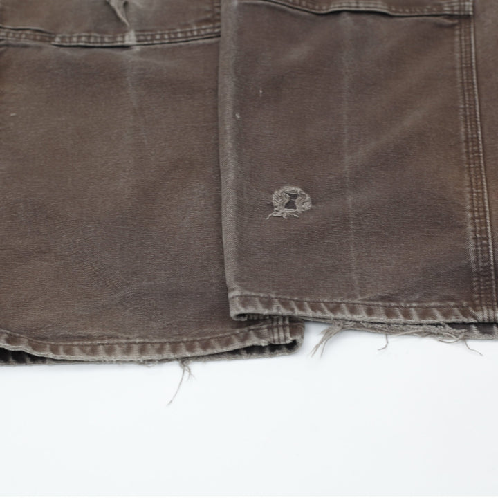 Mens Carhartt B136 DKB Double Knee Pants 36x34 Brown Thrashed Distressed