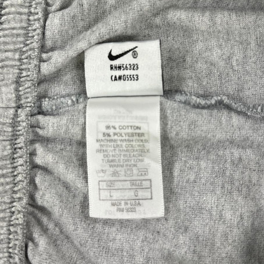 Vintage Mens Nike Sports Shorts Gray Cotton Embroidered Logo