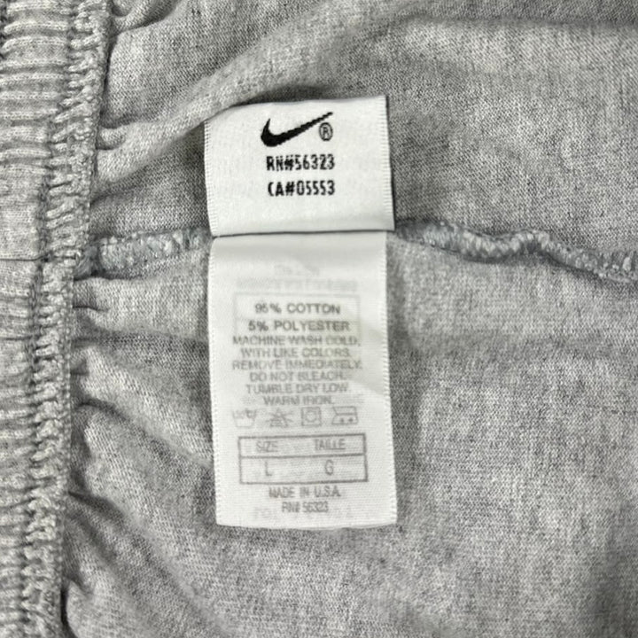 Vintage Mens Nike Sports Shorts Gray Cotton Embroidered Logo