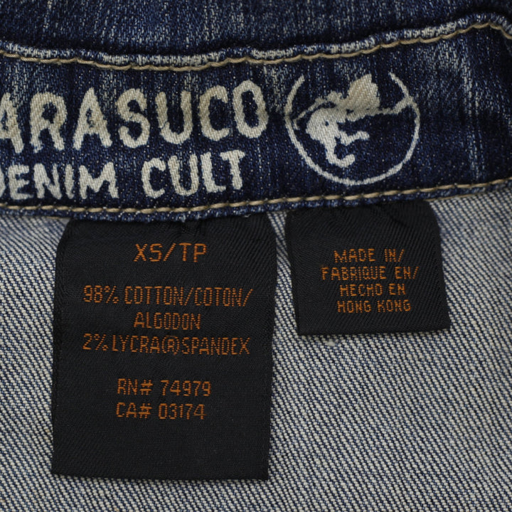 Y2K Ladies Parasuco Denim Cult Fitted Jean Jacket Size XS / TP