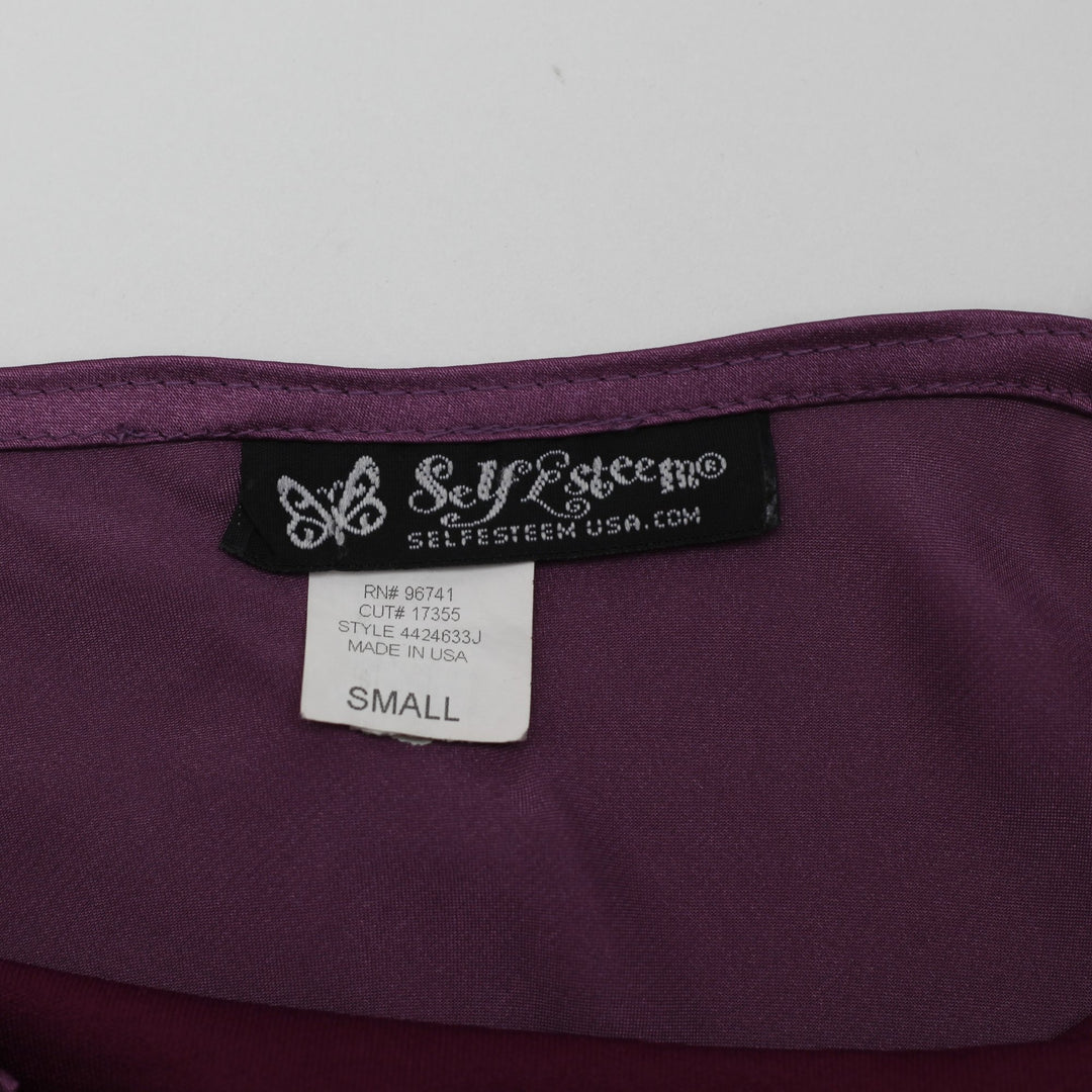 Y2K Ladies Satin Strappy Sleeveless Tank Top Size S | Migration_Y2K Tops - Back View | Fashion Rerun