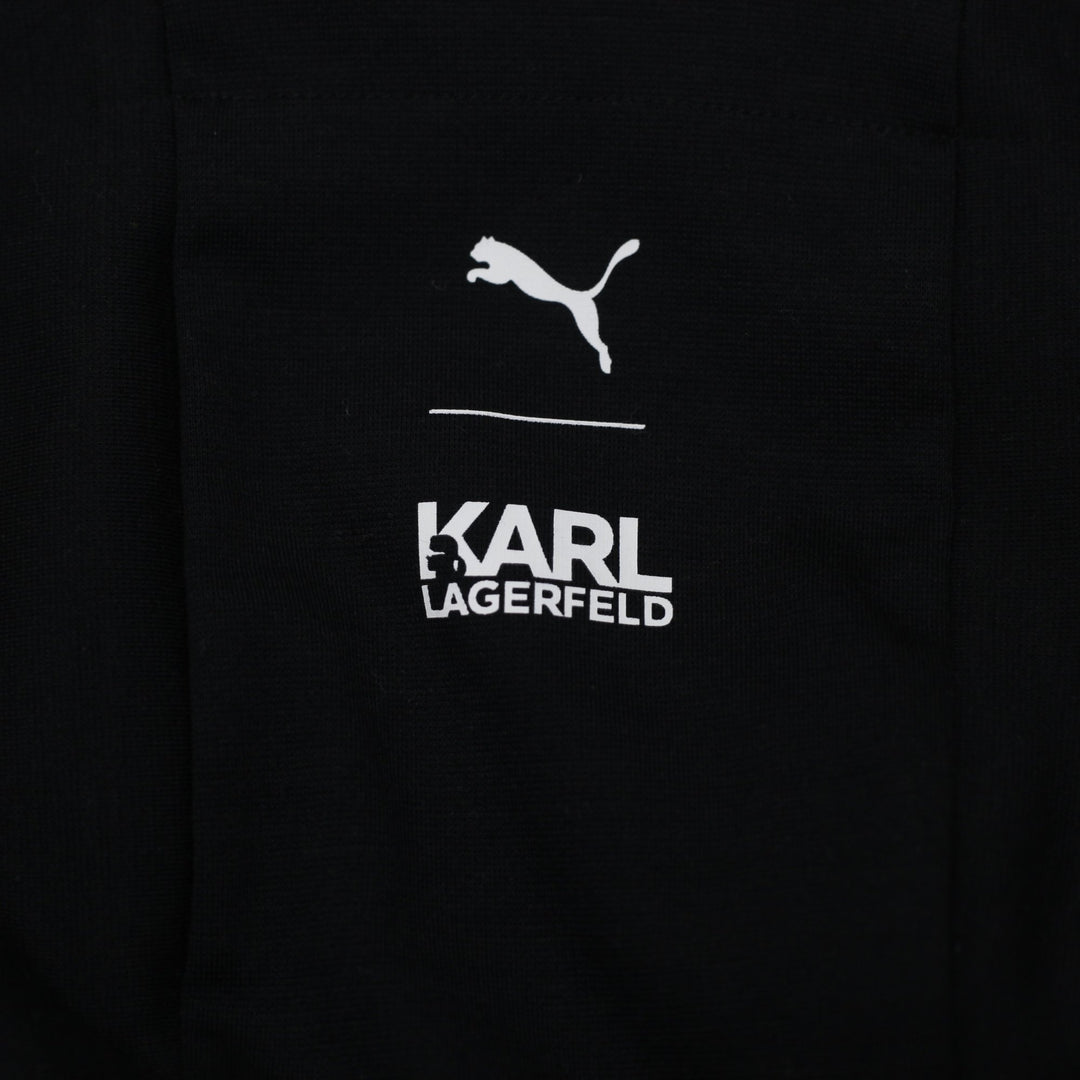 Ladies Puma Karl Lagerfeld Crop Quarter Zip Pullover Hoodie