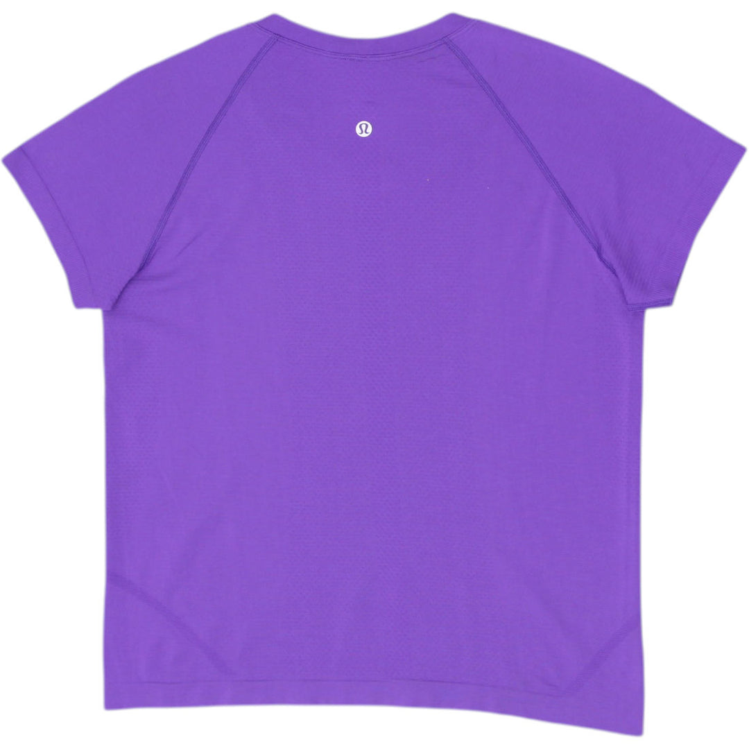 Ladies Lululemon Metal Vent Tech Short Sleeve Shirt Purple
