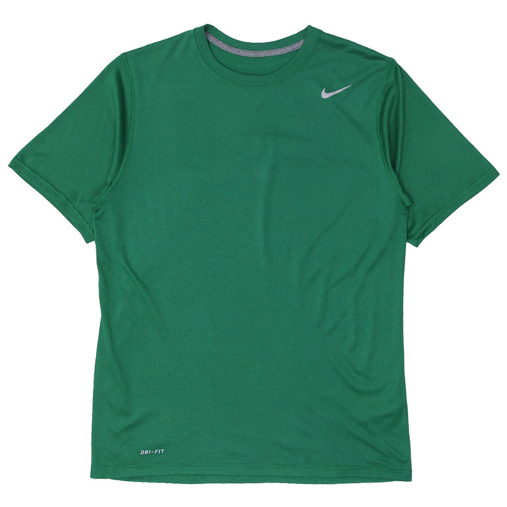 Mens Nike Logo Green Sports T-Shirt