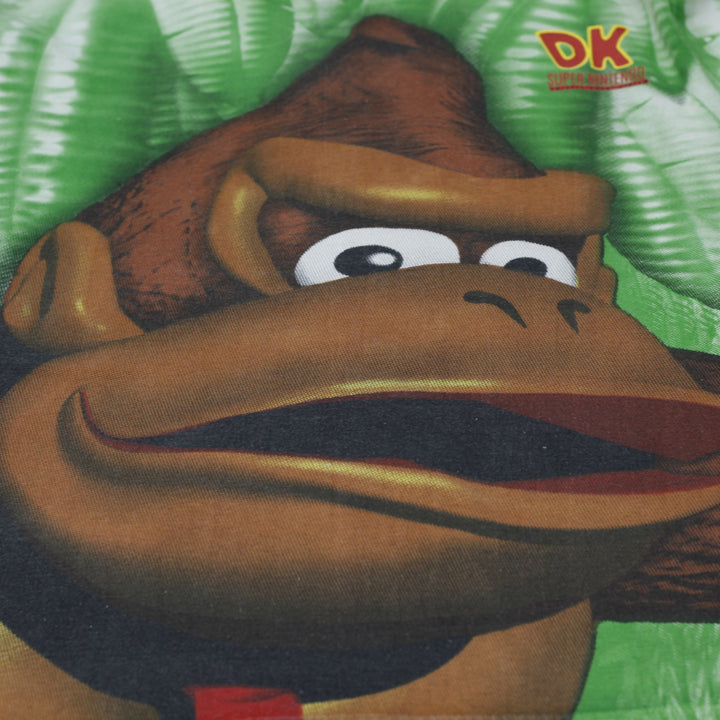 Vintage 1994 Donkey Kong Country AOP T Shirt OSFM Donkey Kong Wear Nintendo
