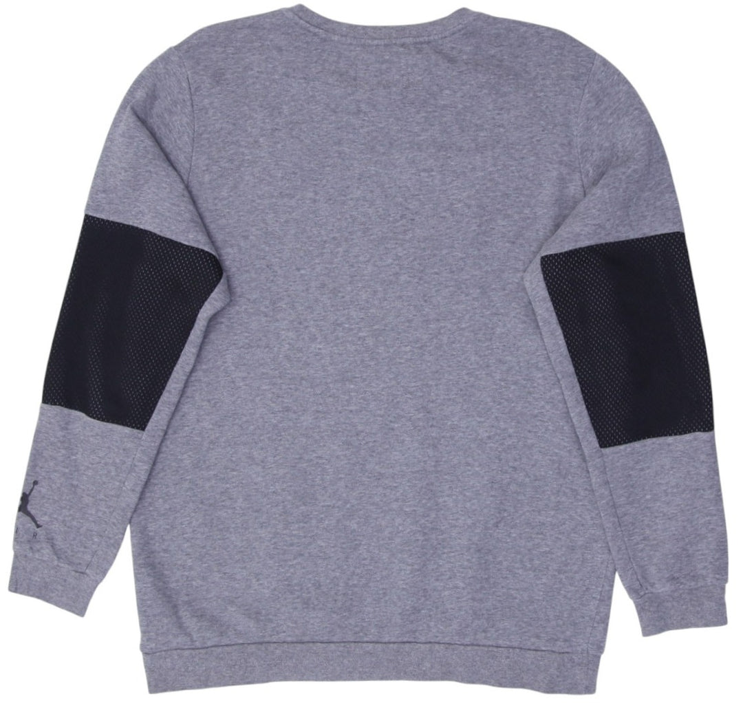 Mens Air Jordan Logo Gray Crewneck Sweatshirt