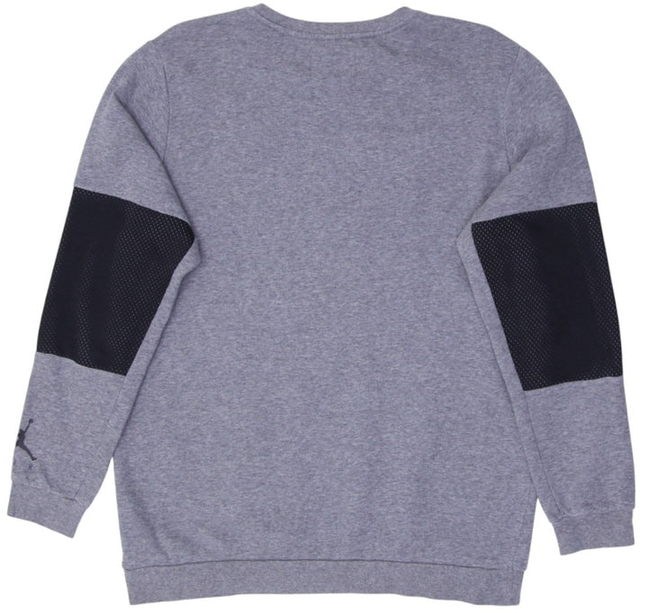 Mens Air Jordan Logo Gray Crewneck Sweatshirt