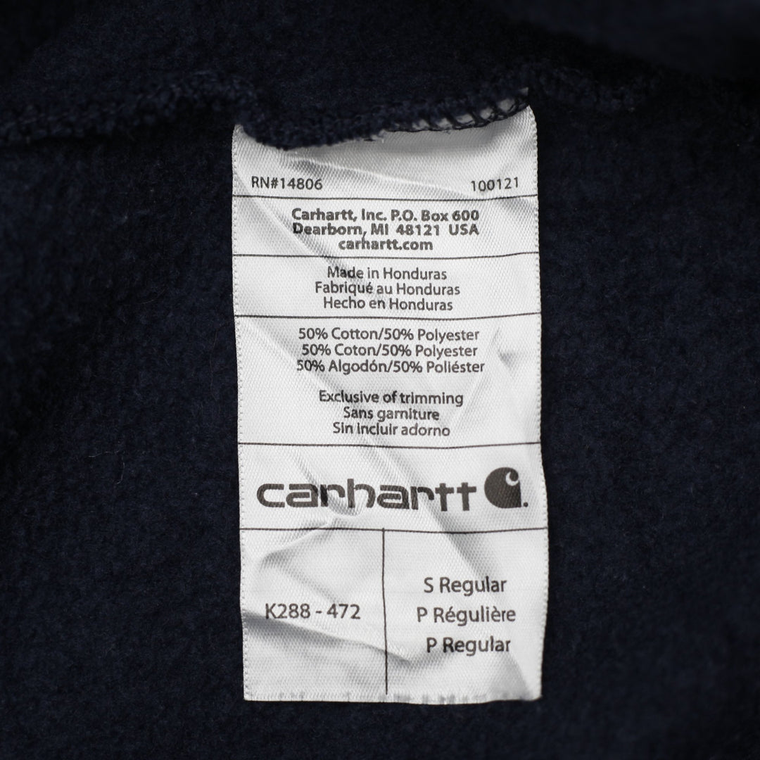 Mens Carhartt K288 Logo Graphic Sleeve Heavyweight Hooded Sweatshirt Size S
