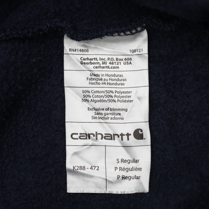 Mens Carhartt K288 Logo Graphic Sleeve Heavyweight Hooded Sweatshirt Size S