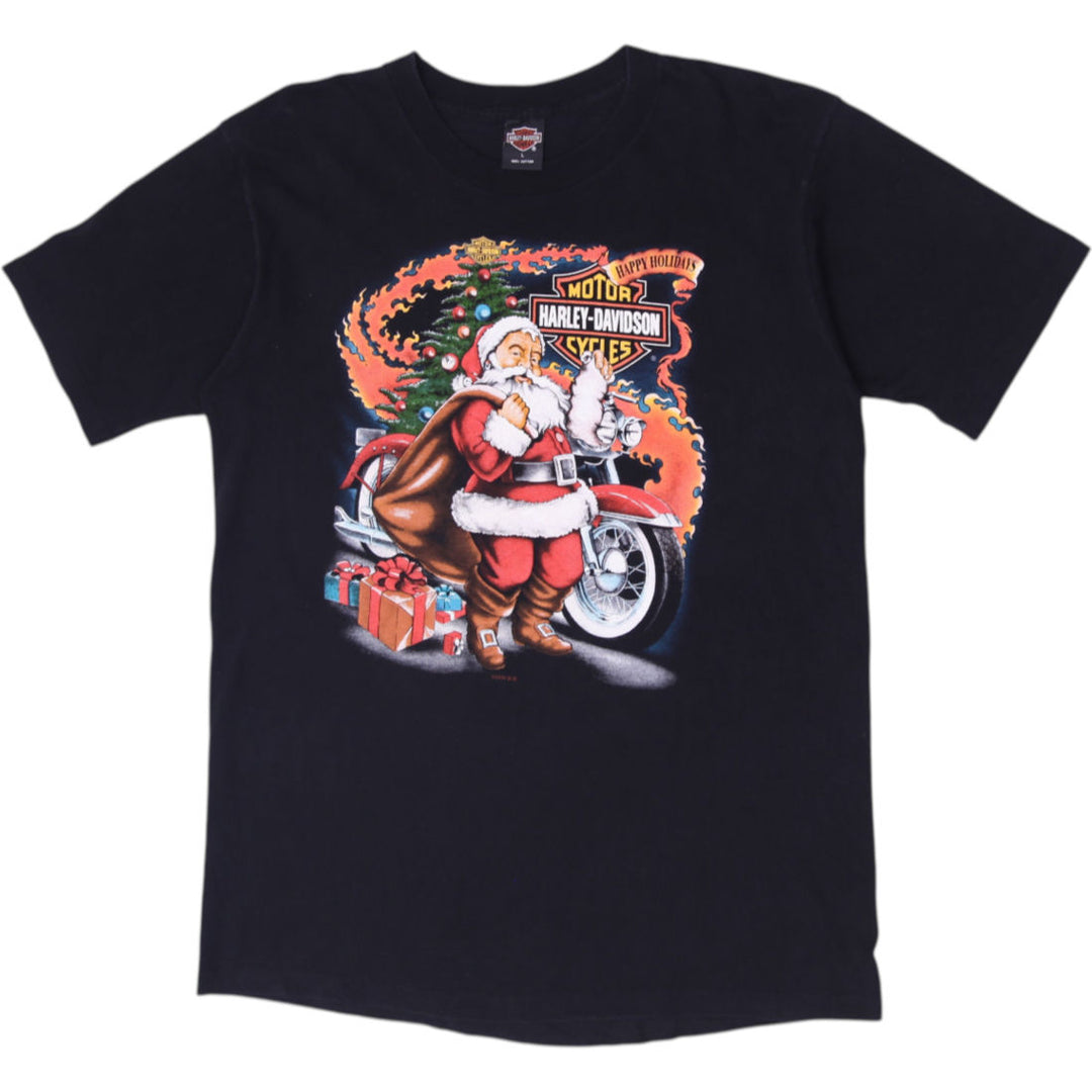Vintage 1996 Harley-Davidson Christmas Santa T-Shirt Size L