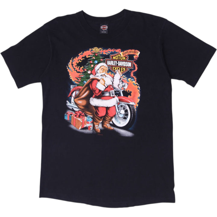 Vintage 1996 Harley-Davidson Christmas Santa T-Shirt Size L