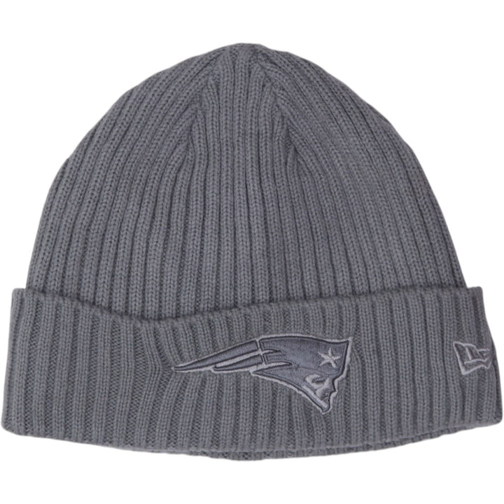 Mens New Era Gray New England Patriots Cuffed Knit Beanie