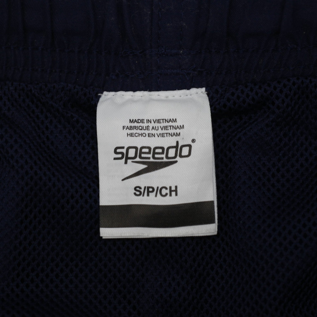 Mens Speedo Navy Blue Swim Trunks Board Shorts Mesh Lining Size S