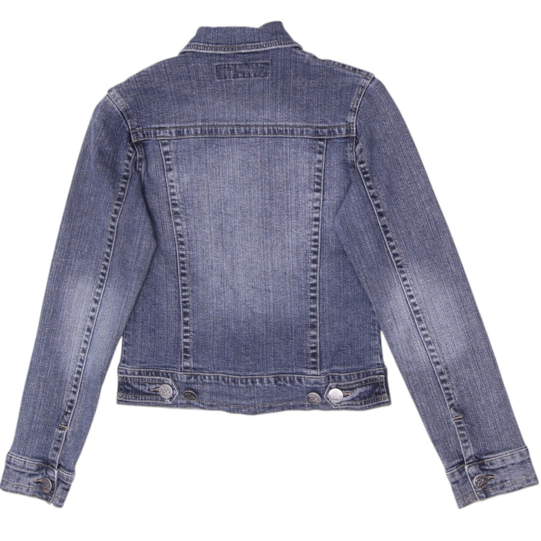 Y2K Ladies SB Denim Suzy Blue Washed Trucker Jacket Size 3/4