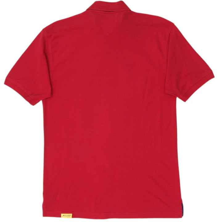Vintage Embroidered Hilfiger Athletics Red Polo T-Shirt