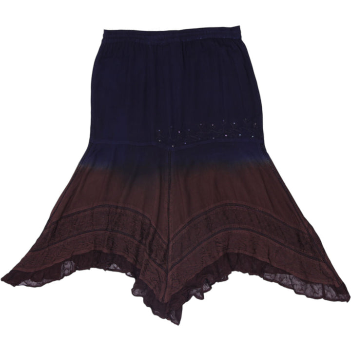Y2K Ladies Fashion Terminal Handkerchief Hem Sequin Maxi Skirt Free Size