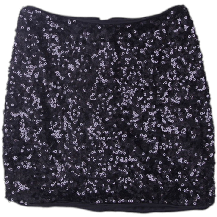 Y2K Ladies Black Sequin Mini Skirt