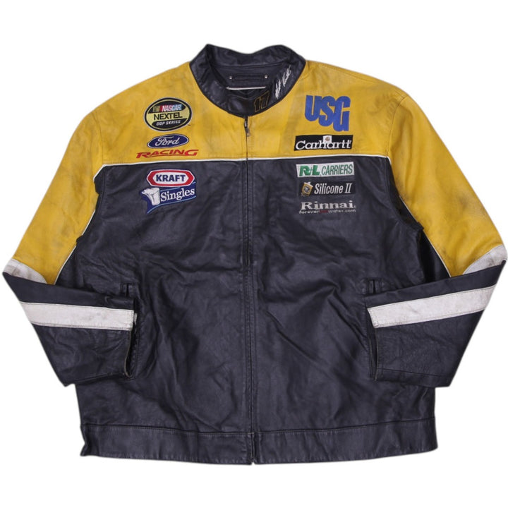 Vintage 2000s Wilson Leather Nascar Matt Kenseth DeWalt Jacket Size XL | Migration_Jackets | Fashion Rerun