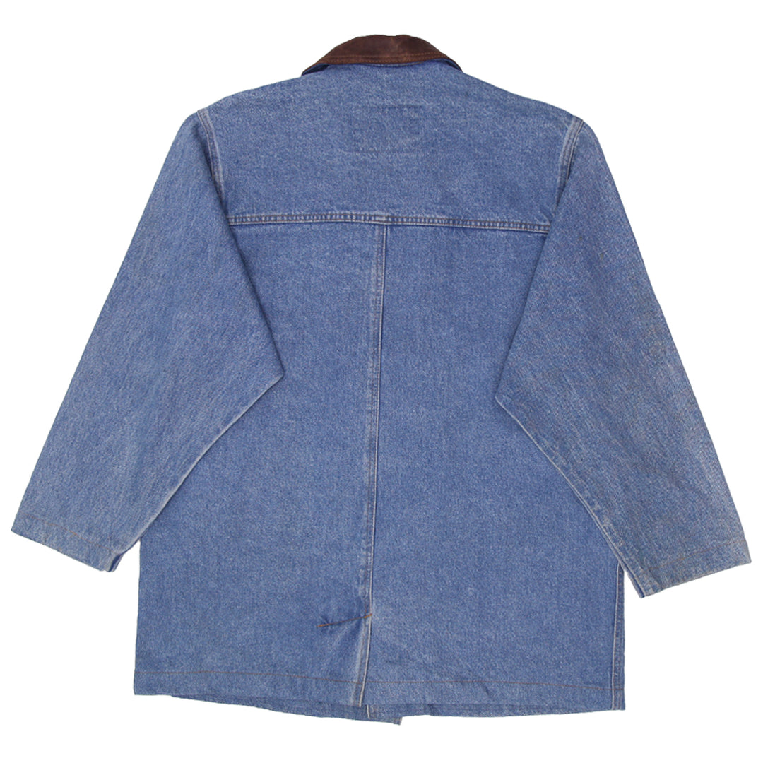 Vintage Essentials International Choice Leather Collar Chore Denim Jacket - Fashion Rerun Vintage Migration_Jacket