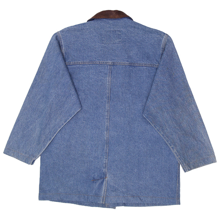 Vintage Essentials International Choice Leather Collar Chore Denim Jacket - Fashion Rerun Vintage Migration_Jacket