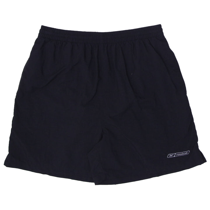 Mens Embroidered Reebok Logo Black Sport Shorts
