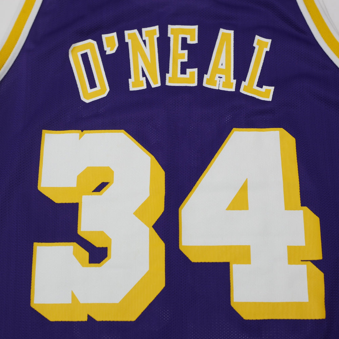 Vintage 1996 Champion Shaquille O'Neal Los Angeles Lakers Jersey Size 44 USA