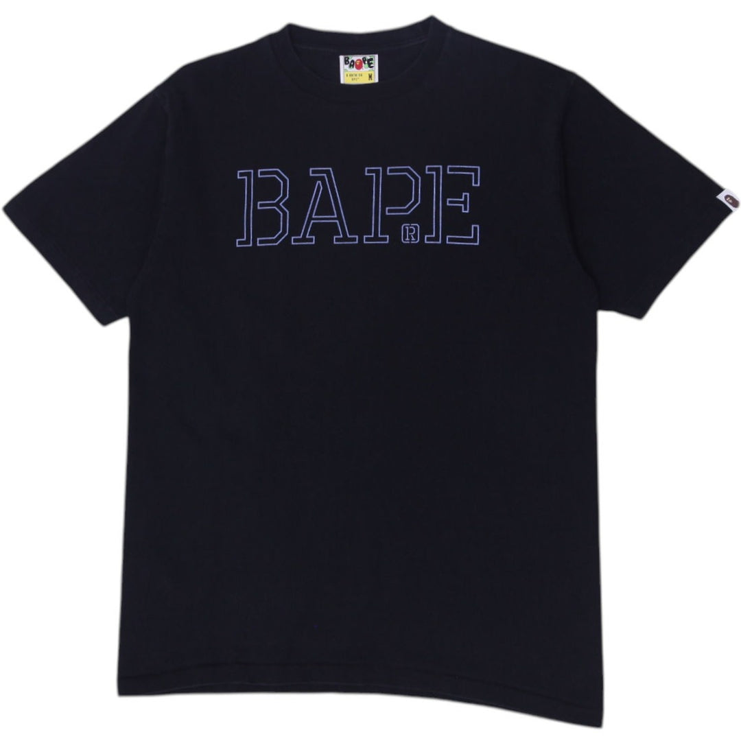 Mens A Bathing Ape Hand Drawn BAPE Logo Black T-Shirt  M | Migration_T-Shirts SW COLLECTION | Fashion Rerun