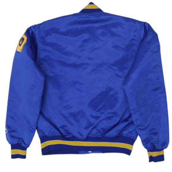 Vintage 90s Milwaukee Brewers MLB Satin Bomber Jacket Diamond Collection Made Size M | Migration_Jackets - Si | Fashion Rerun