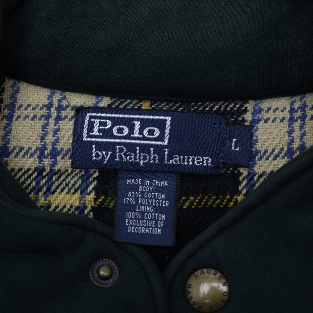 Vintage Mens Polo Ralph Lauren Dark Green Puffer Vest Size L | Migration_Vests - Back View | Fashion Rerun