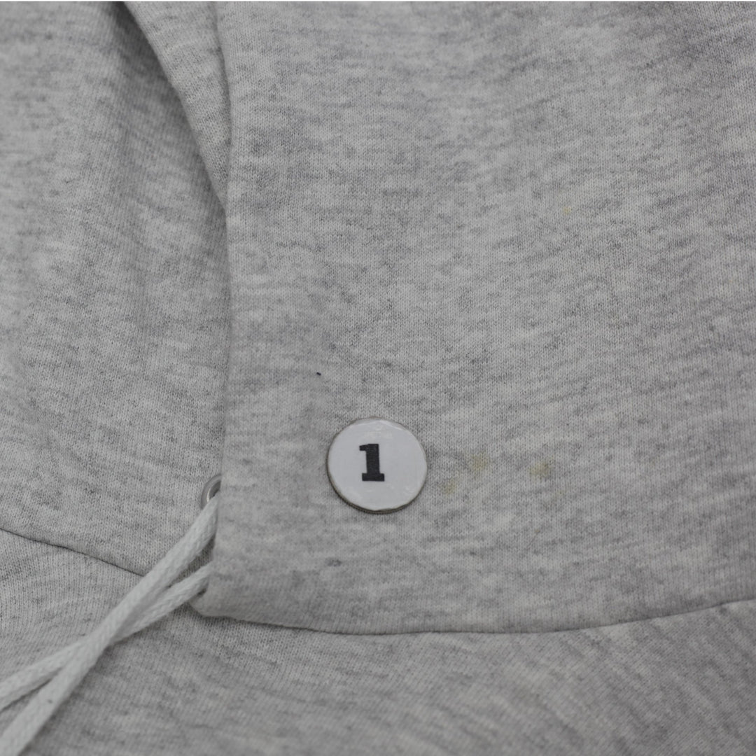 Vintage Mens Tultex Hoodie Gray Hurricanes Logo Spellout Large | Migration_Hoodies - Detail View | Fashion Rerun