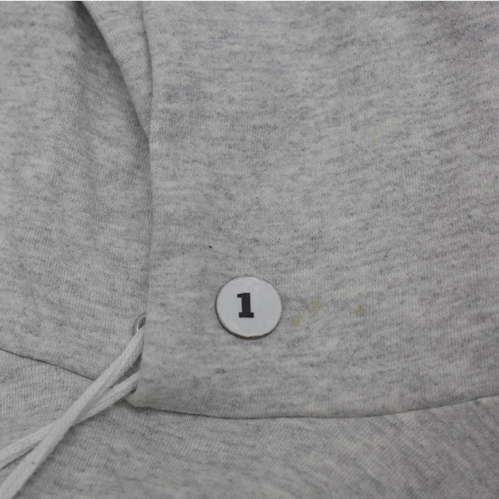 Vintage Mens Tultex Hoodie Gray Hurricanes Logo Spellout Large | Migration_Hoodies - Detail View | Fashion Rerun