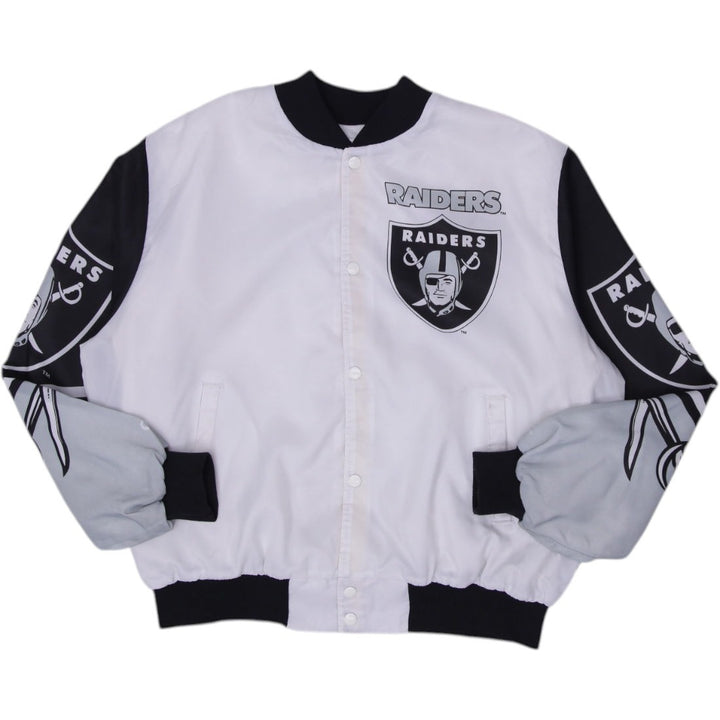 Vintage 90s Chalk Line Los Angeles/Oakland Raiders Fanimation Bomber Jacket XL