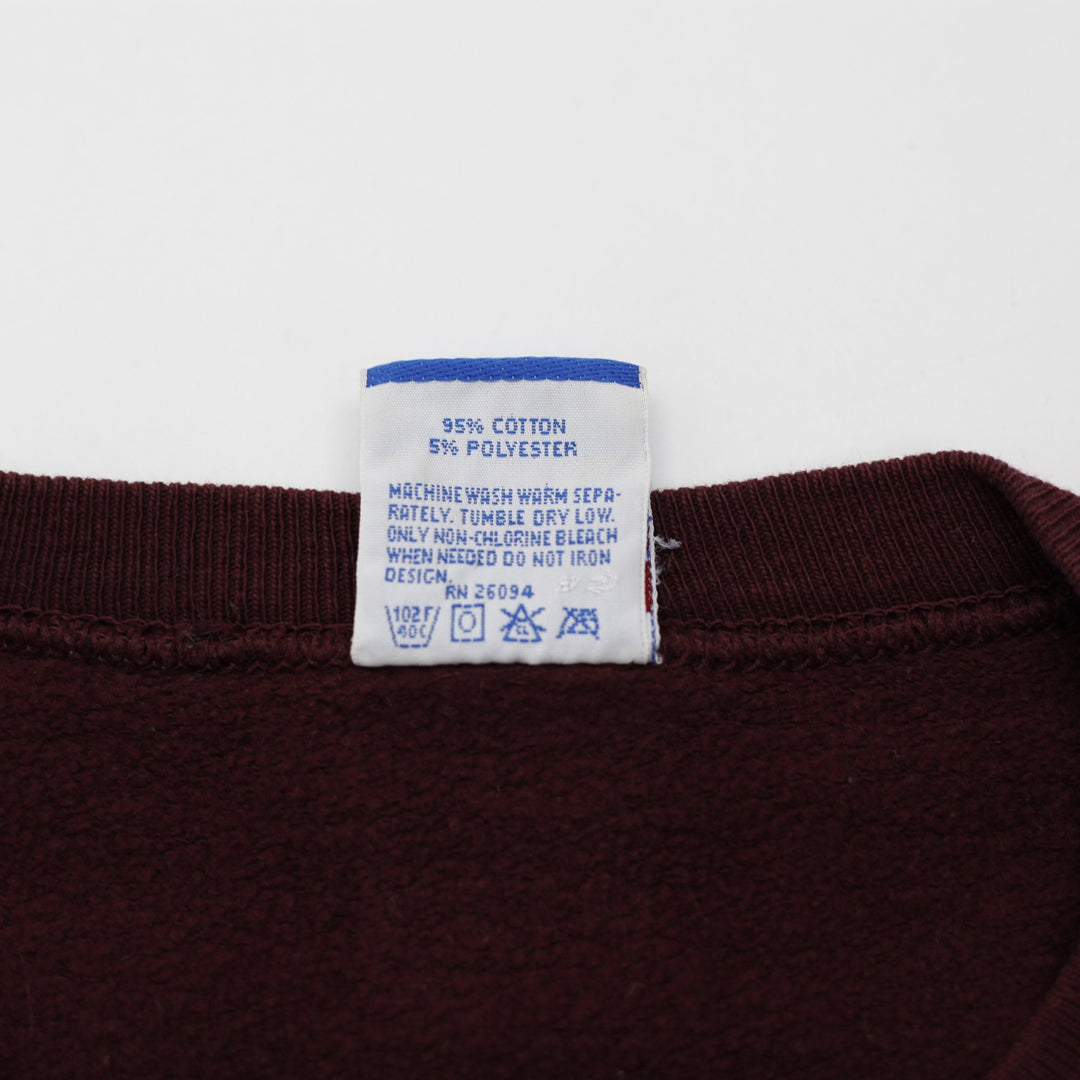 Vintage Mens Champion Washington Sweatshirt Maroon Embroidered Logo Size L