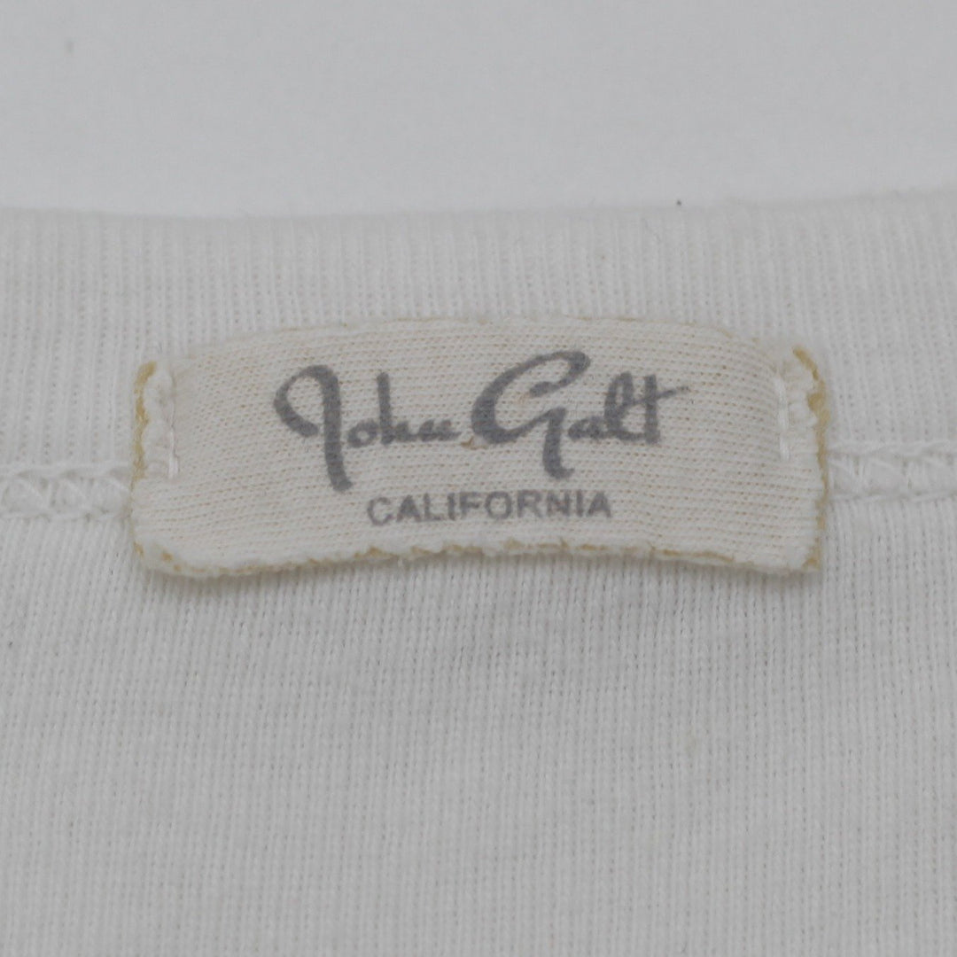 Y2K Ladies John Galt T-Shirt White NYC Graphic Tee