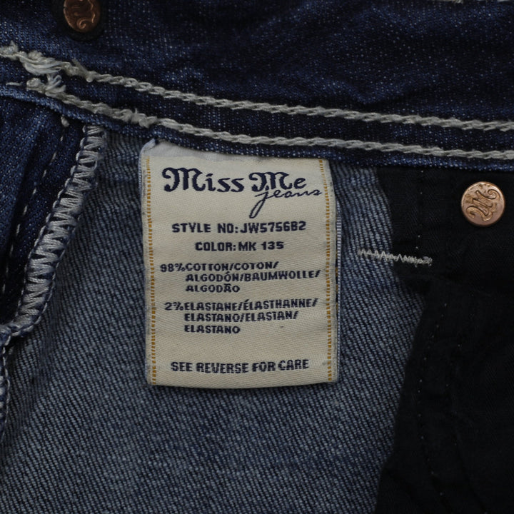 Y2K Ladies Miss Me Bootcut Embroidered Embellished Bootcut Jeans Size 28