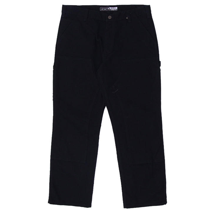 Mens Relaxed Fit 103334 BLK Utility Double Knee Carhartt Pants